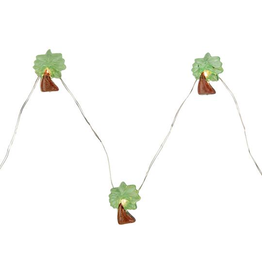 10ct. LED Green & Brown Palm Tree Fairy Lights Set